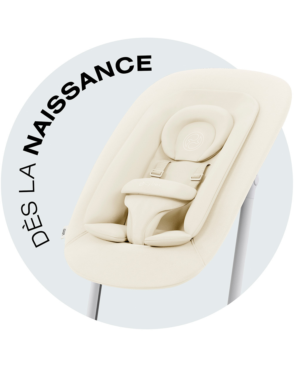 Gold bouncer for Lemo/Click & Fold Canvas white colour  Cybex