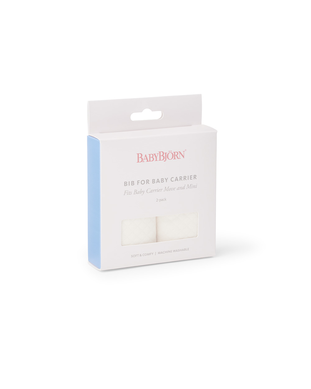 2 Move and Mini baby bibs White colour  Babybj&ouml;rn