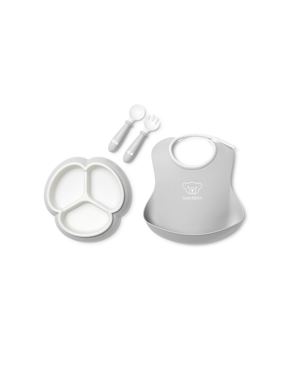 4-piece meal set Grey colour Babybjörn