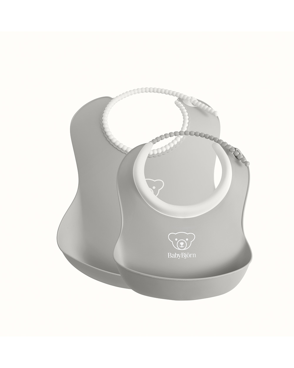 Set of bib and mini bib Grey colour  Babybj&ouml;rn