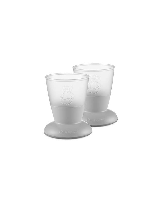 Set of 2 conical glasses Grey colour  Babybjörn