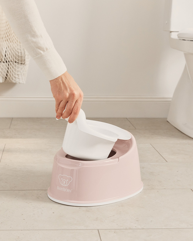 Smart pot Pastel pink/white colour  Babybjörn