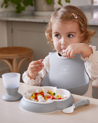 5-piece meal set Grey colour  Babybj&ouml;rn
