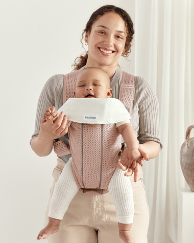 Mini Mesh 3D baby carrier Powder pink colour  Babybj&ouml;rn
