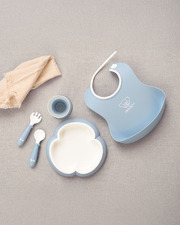 5-piece meal set Pastel blue colour Babybjörn