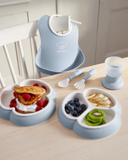 8-piece meal set Pastel blue colour  Babybj&ouml;rn