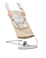 Balance Soft woven jersey bouncer cover Beige/grey colour  Babybj&ouml;rn