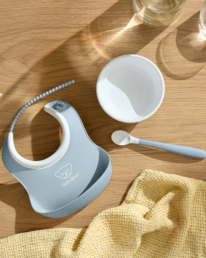 3-piece meal set Pastel blue colour Babybjörn