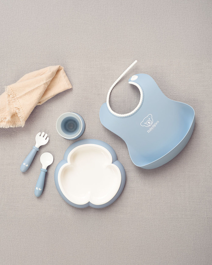 5-piece meal set Pastel blue colour Babybjörn