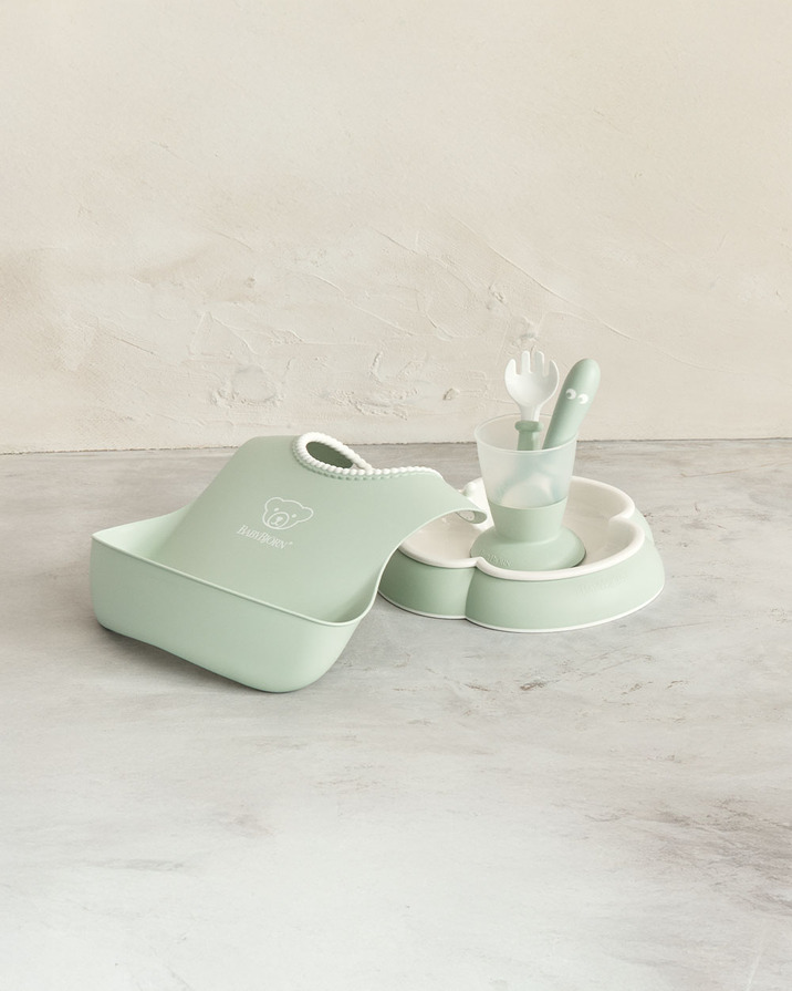 5-piece meal set Pastel green colour Babybjörn
