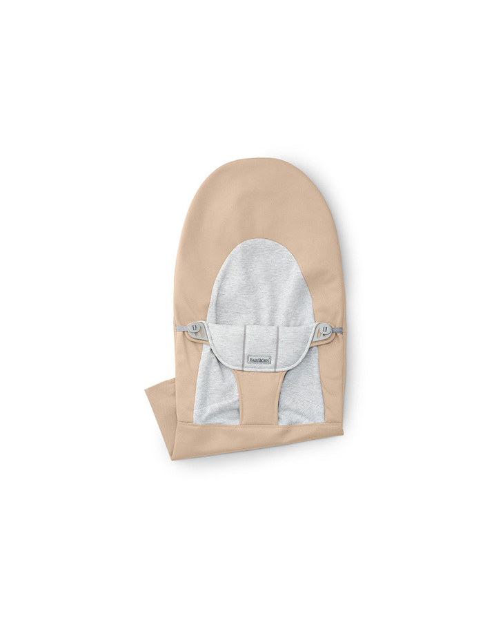 Balance Soft woven jersey bouncer cover Beige/grey colour  Babybj&ouml;rn