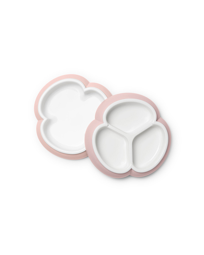 Set of 2 plates Pastel pink colour  Babybj&ouml;rn