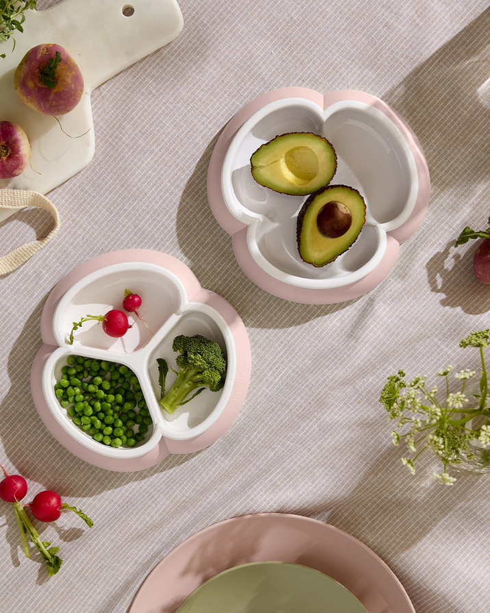 Set of 2 plates Pastel pink colour  Babybj&ouml;rn
