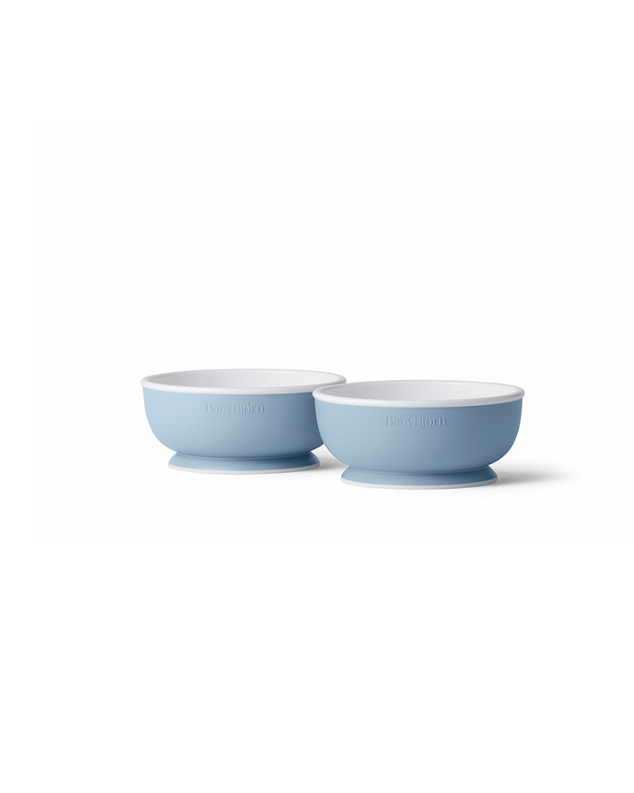 Set of 2 baby bowls Pastel blue colour Babybjörn