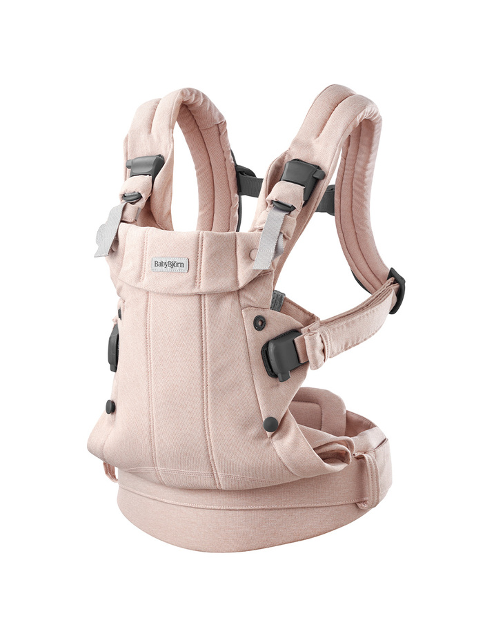 Harmony woven melange baby carrier Light pink colour  Babybj&ouml;rn