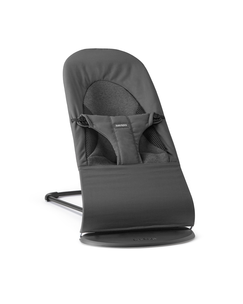 Balance Soft woven jersey bouncer Dark grey colour Babybjörn