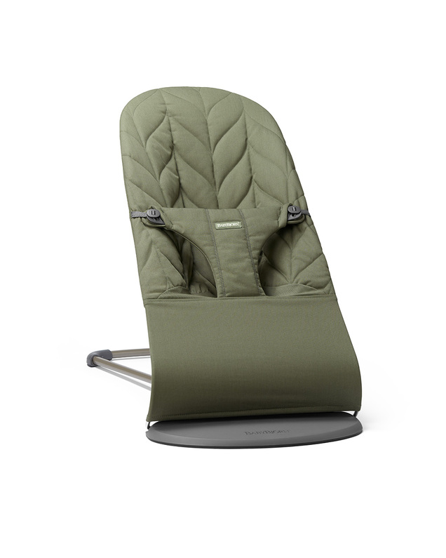 Bliss woven with petal quilting bouncer Dark green colour  Babybjörn