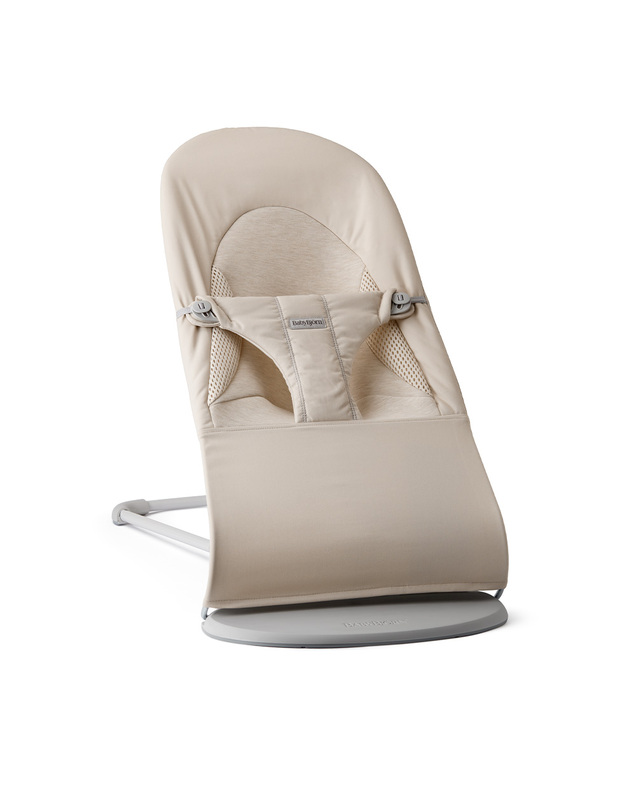 Balance Soft woven jersey bouncer Light beige colour  Babybjörn