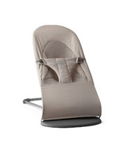 Balance Soft woven jersey bouncer Sand grey colour  Babybj&ouml;rn