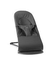Balance Soft woven jersey bouncer Dark grey colour Babybjörn