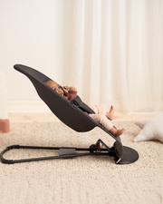 Balance Soft woven jersey bouncer Dark grey colour Babybjörn