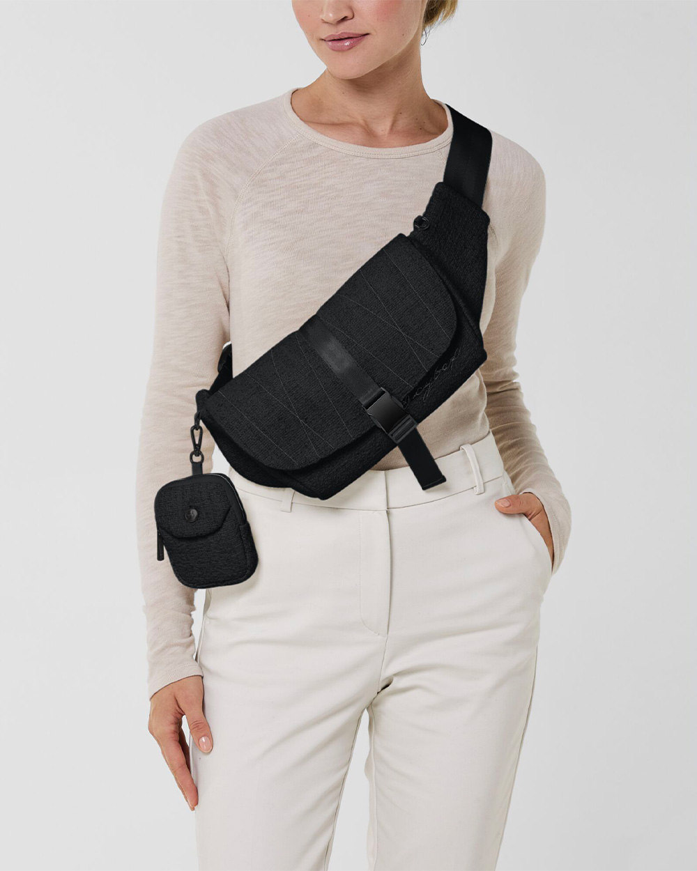 Belt bag boucl&eacute; Stone black colour  Cybex