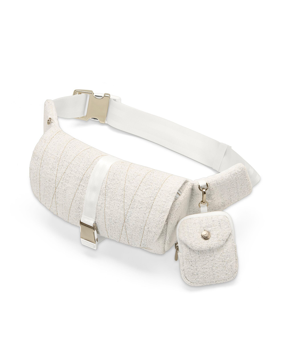 Belt bag boucl&eacute; Cream white colour  Cybex