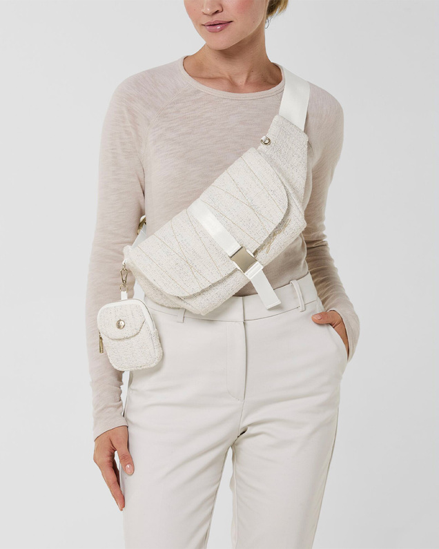 Belt bag bouclé Cream white colour  Cybex