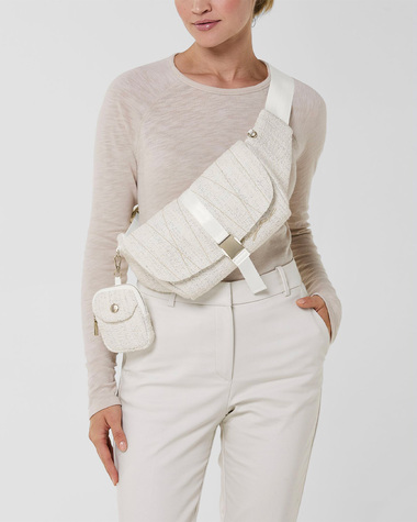Belt bag boucl&eacute; Cream white colour  Cybex