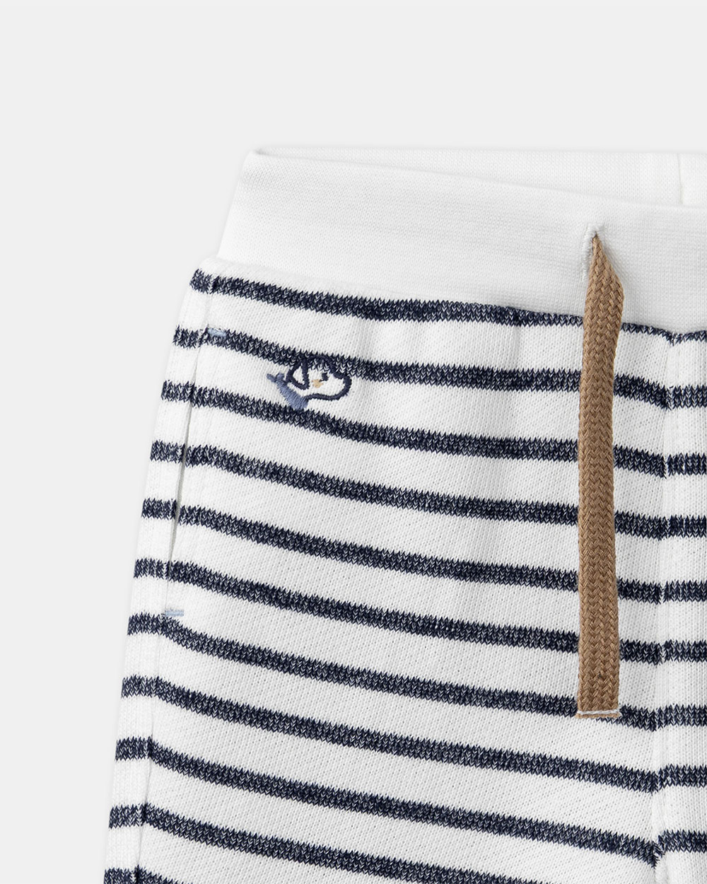 Striped jogging bottoms with drawstring Navy blue colour Sergent Major