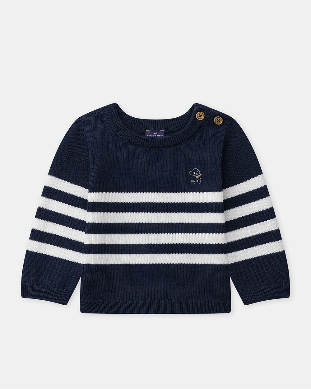 Striped cotton jumper Navy blue colour  Sergent Major