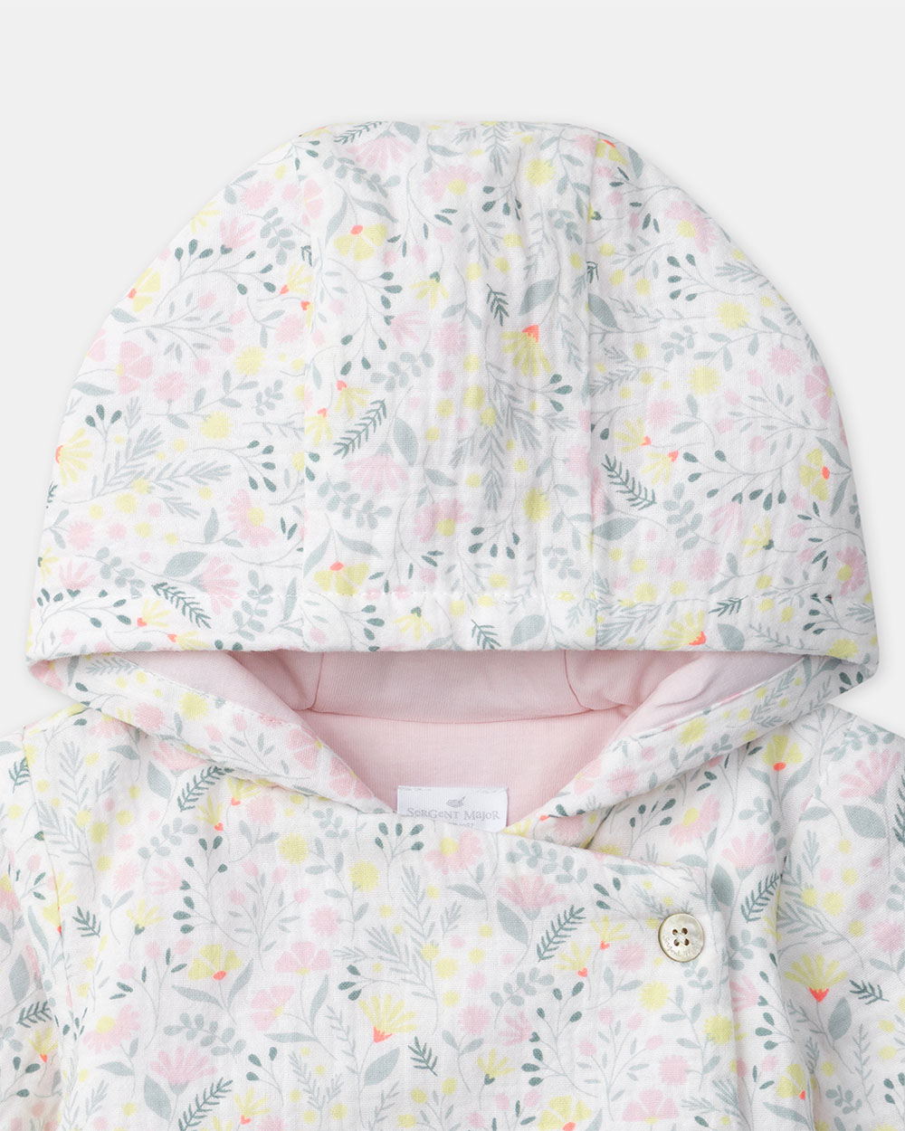 Floral print hooded jacket Pink colour  Sergent Major