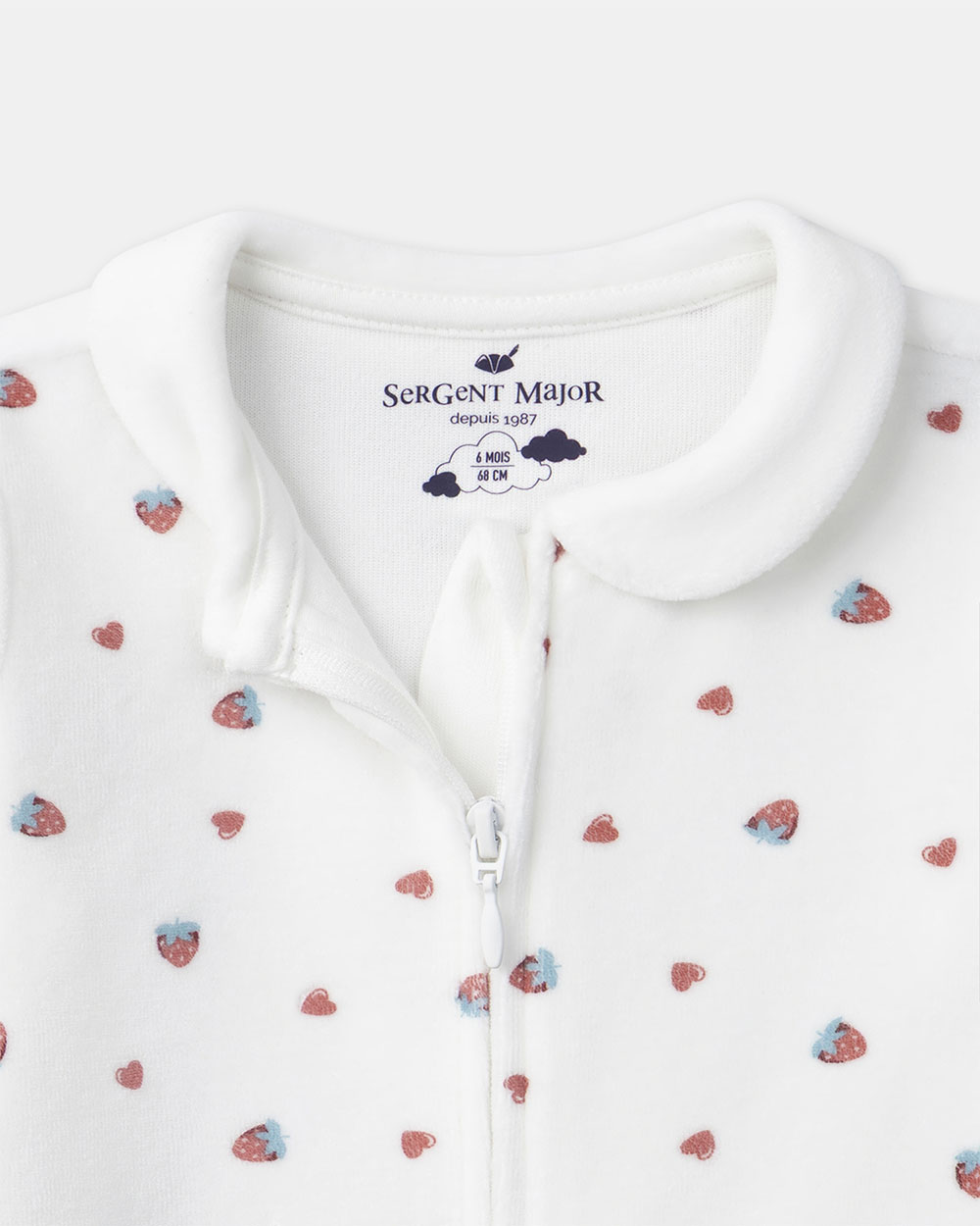 Strawberry print sleepsuit White colour  Sergent Major