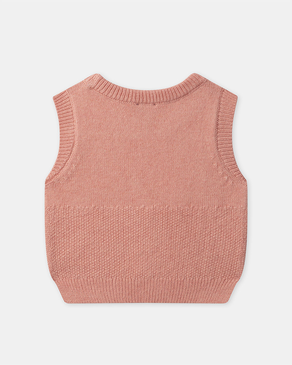 Embroidered sleeveless sweater Coral colour  Sergent Major