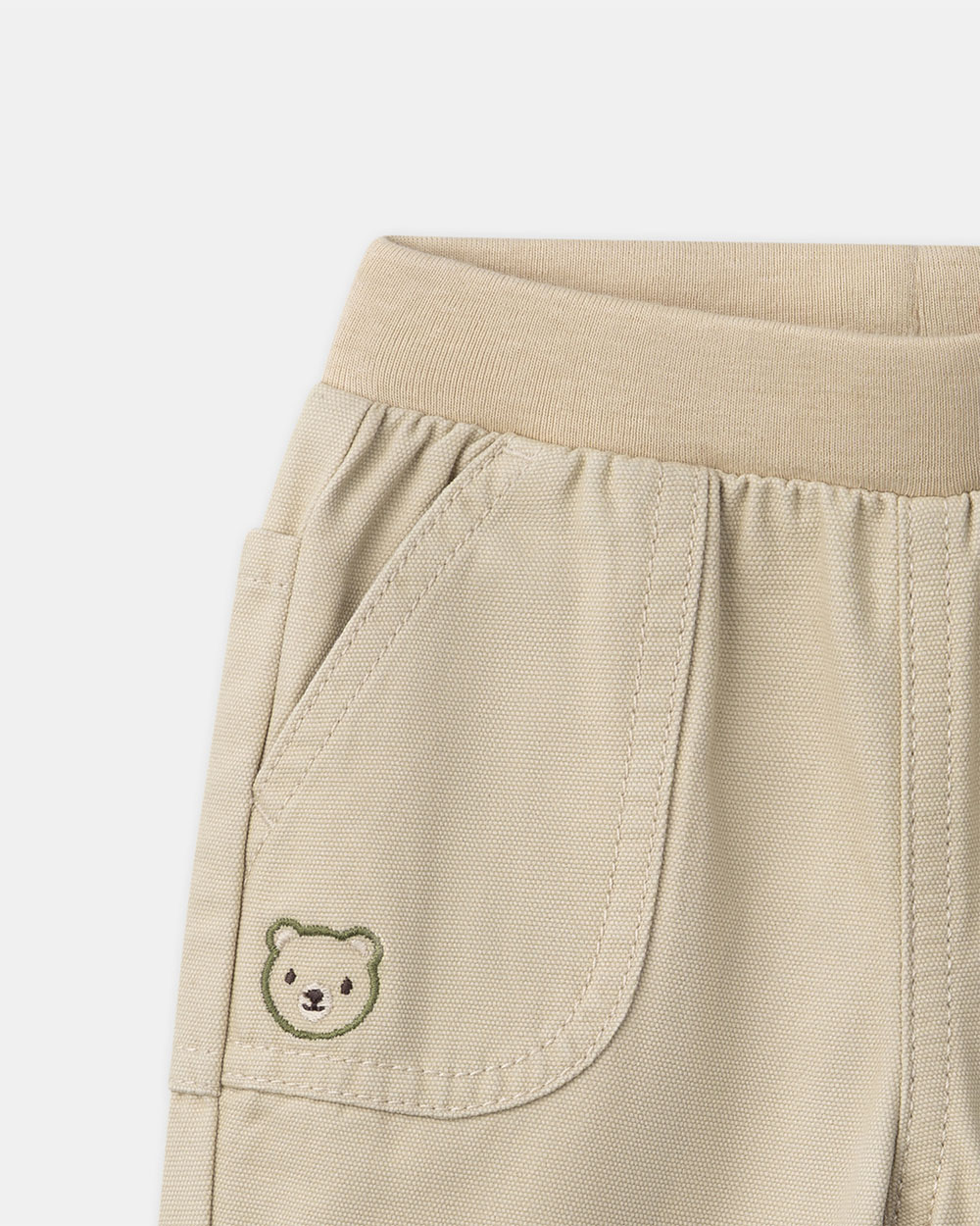 Pants with teddy bear embroidery Beige colour Sergent Major