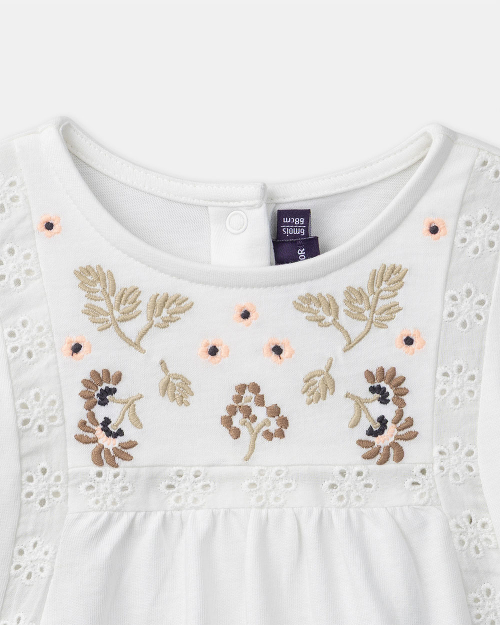 Blouse with floral embroidery Ecru colour  Sergent Major