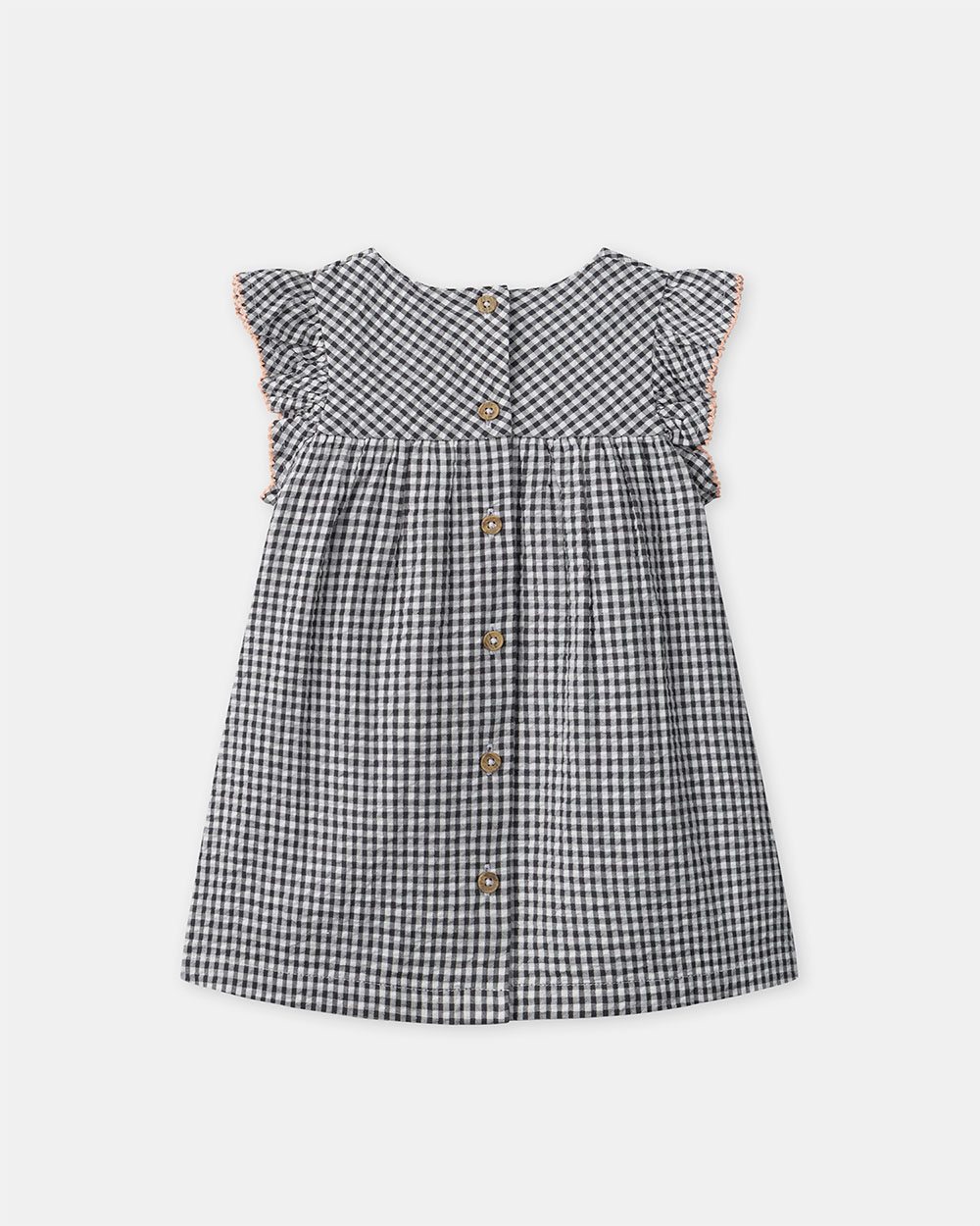Gingham dress and bloomers Dark grey colour  Sergent Major