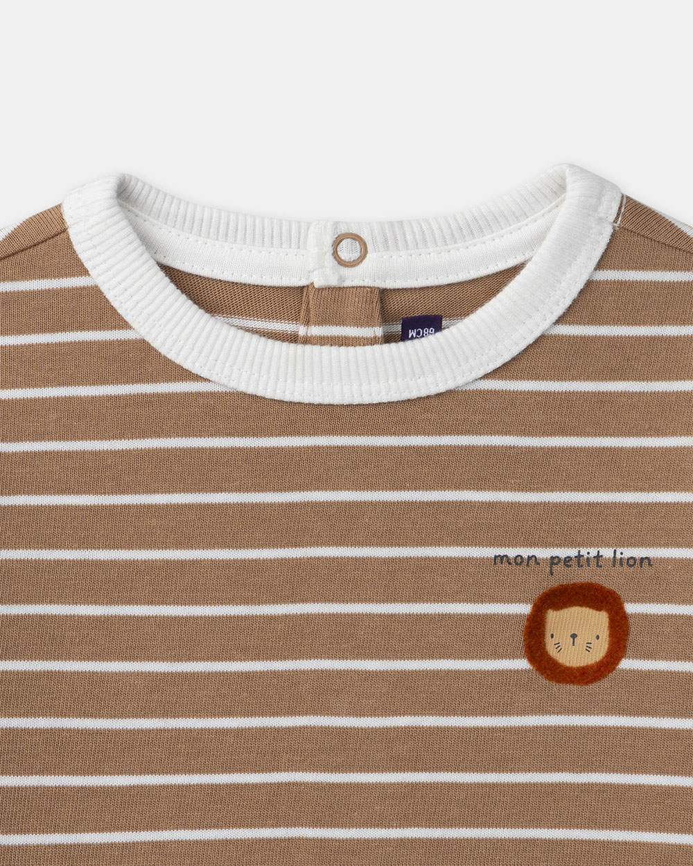 Long-sleeved striped T-shirt Brown colour  Sergent Major