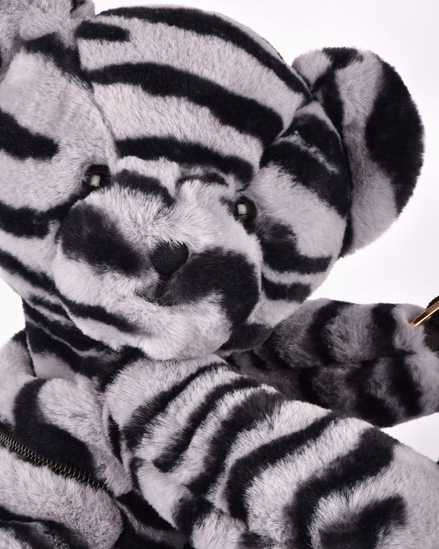 Bear shoulder bag Zebra colour  Doudou et Compagnie