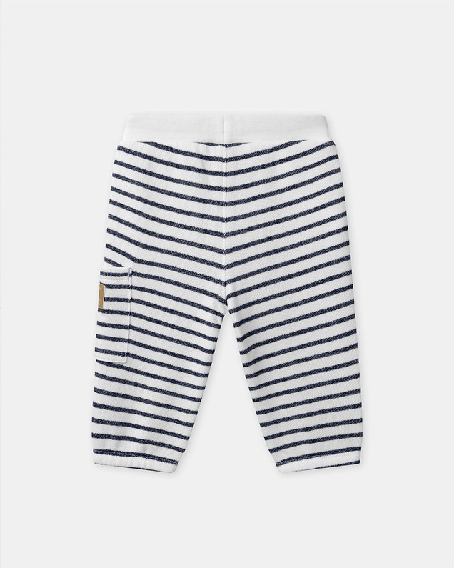 Striped jogging bottoms with drawstring Navy blue colour  Sergent Major