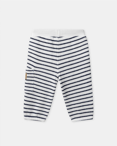 Striped jogging bottoms with drawstring Navy blue colour  Sergent Major