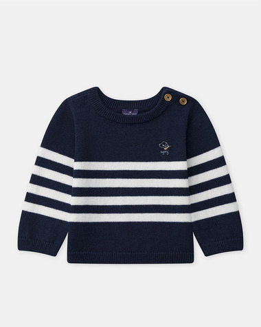 Striped cotton jumper Navy blue colour  Sergent Major