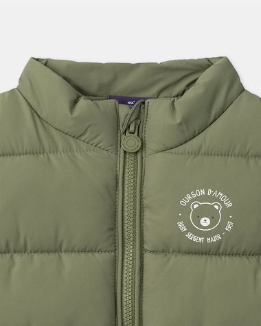 Sleeveless quilted jacket Khaki colour  Sergent Major
