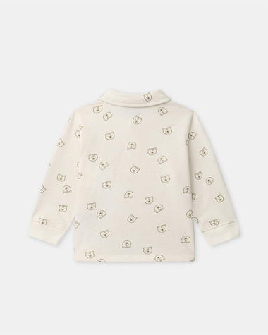 Bear print polo shirt Ecru colour  Sergent Major