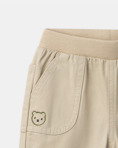 Pants with teddy bear embroidery Beige colour  Sergent Major