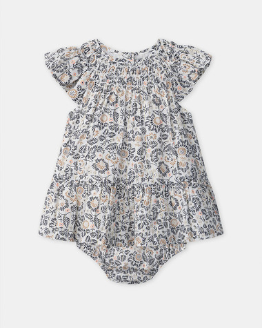 Floral print dress and bloomers Grey colour  Sergent Major