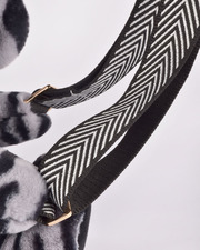 Bear shoulder bag Zebra colour  Doudou et Compagnie