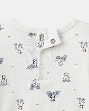 Dog print bodysuit Ecru colour  Sergent Major