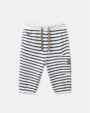 Striped jogging bottoms with drawstring Navy blue colour Sergent Major