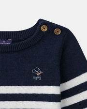 Striped cotton jumper Navy blue colour  Sergent Major